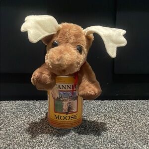 Plush Moose Stuffed Animal - Brown and Cream